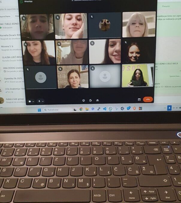 IZVJEŠĆE 1. RAZMJENE ONLINE SASTANAK PROJEKTA E MEDICE : „UM I TIJELO, JEDNO CIJELO“, Medicinska škola Dubrovnik”